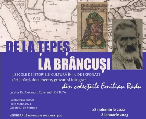 Expoziția De la Țepeş la Brâncuşi – 5 secole de istorie și cultură în spațiul românesc, adună iubitorii de cultură la Palatul Brukenthal din Sibiu