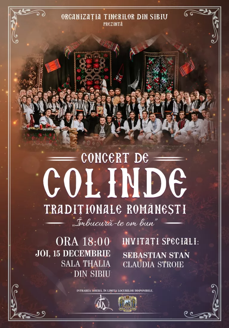 Turneul național de colinde „Îmbucură-te, om bun!” ajunge mâine la Sibiu