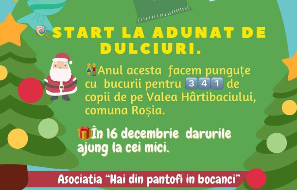 Campanie de strângere de cadouri pentru copiii din Roșia