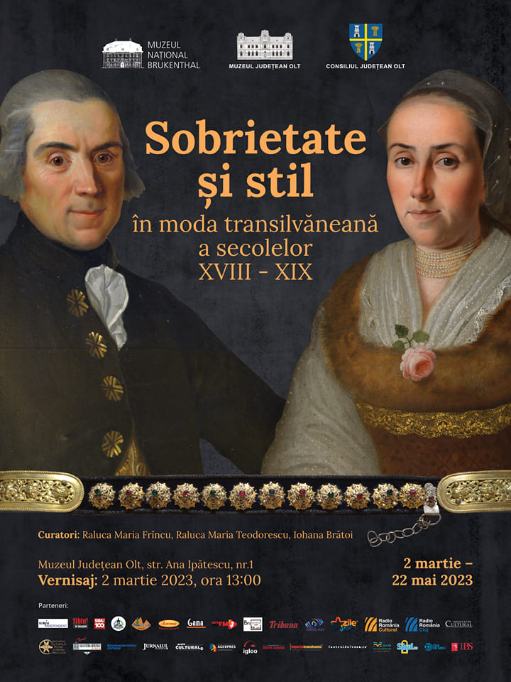 Expoziția Sobrietate și stil în moda transilvăneană a secolelor XVIII-XIX va fi prezentată la Muzeul Județean Olt