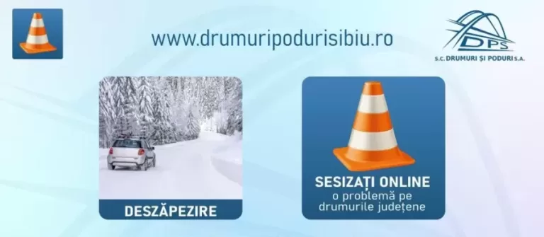 Sesizări on line la Societatea Drumuri și Poduri. Puteți reclama problemele legate de dezăpezire, curățenie, gropi