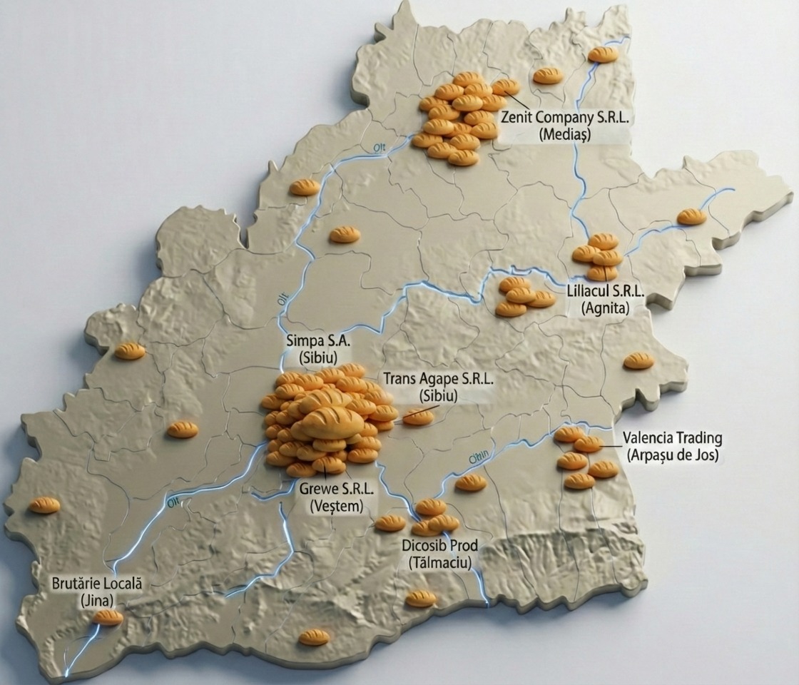 Harta pâinii din județul Sibiu