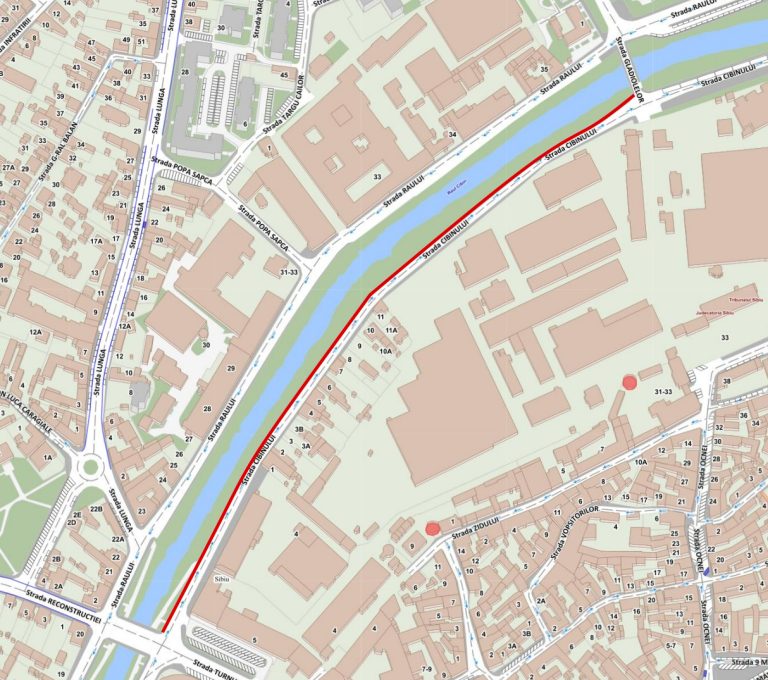 Lucrări la trotuarele de pe str. Cibinului. La ce trebuie să fie atenți șoferii