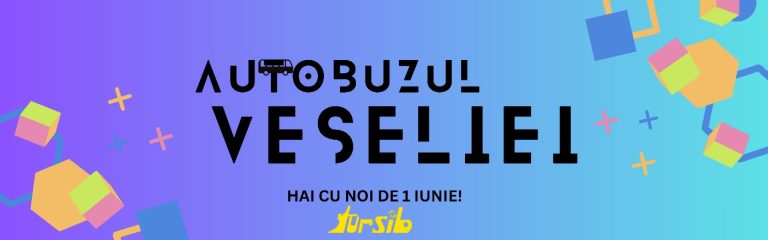 Un autobuz al veseliei pus la dispoziție de Tursib de 1 iunie