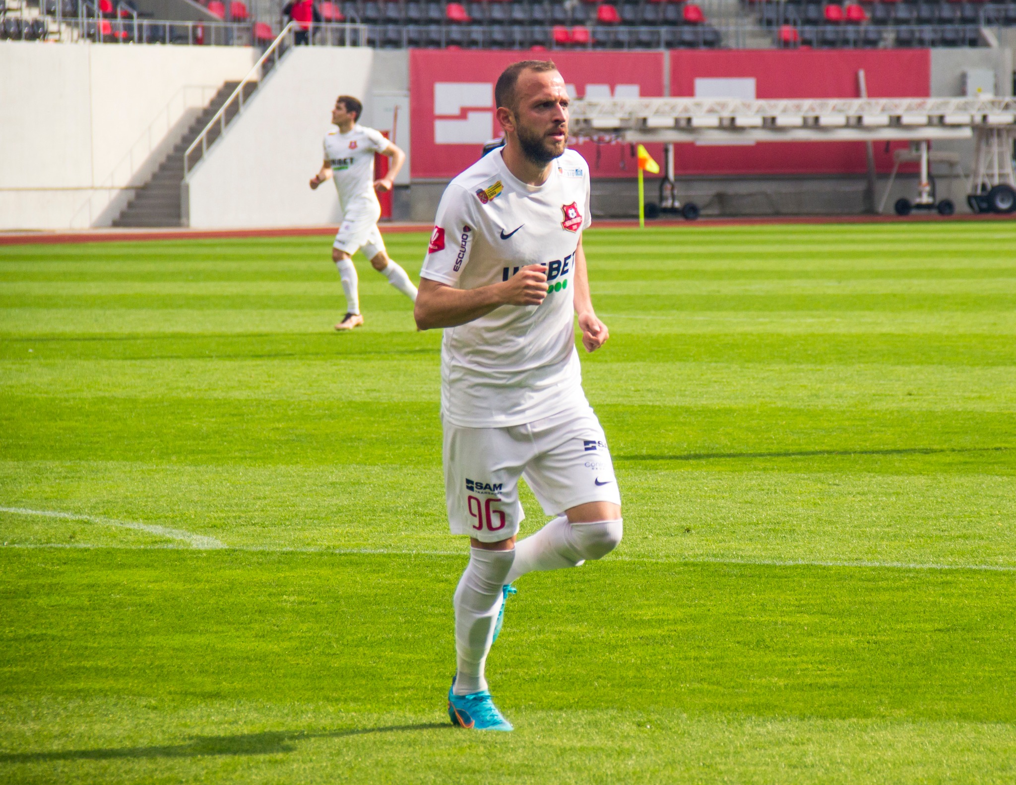 Silviu Balaure scoring during Romania Super Liga: FC Hermannstadt