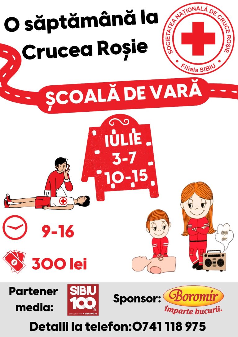 Crucea Roșie Sibiu organizează Școala de Vară pentru cei mici
