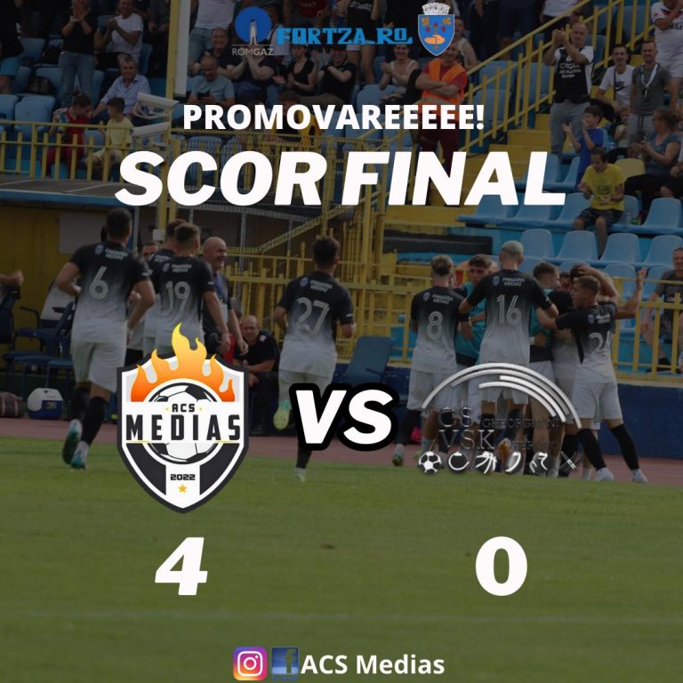 VIDEO: Mediașul are echipă în Liga a treia: ACS a promovat după ce a spulberat CS Gheorgheni cu 4-0 (5-2 la general)