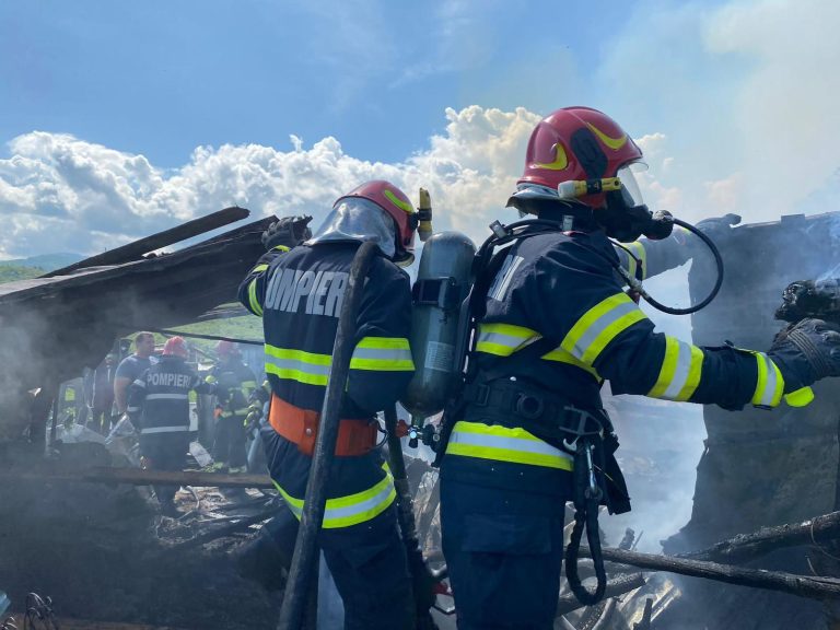 FOTO Adăpost de animale distrus de un incendiu