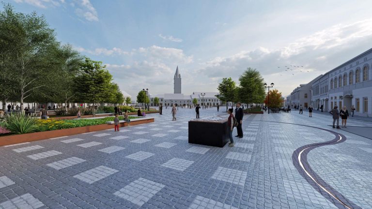 FOTO Centrul istoric al Mediașului va fi modernizat. Cum va arăta la final