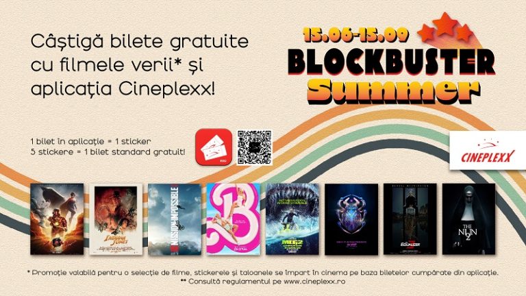 La Cineplexx, filmele verii vin cu bilete cadou