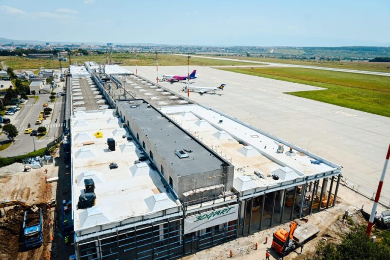 Noul terminal al aeroportului sibian realizat în proporţie de 48%