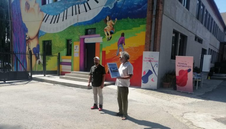 Pictură mural de 128 mp la Şcoala Charlott Dietrich