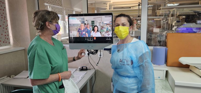 FOTO: Terapia Intensivă neonatală din Sibiu a fost conectată la rețeaua națională de telemedicină