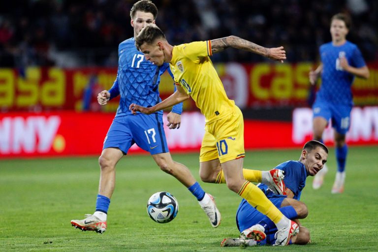 FOTO: Sibiul le-a adus noroc. Naționala U21 a câștigat cu Finlanda la ultima fază a meciului