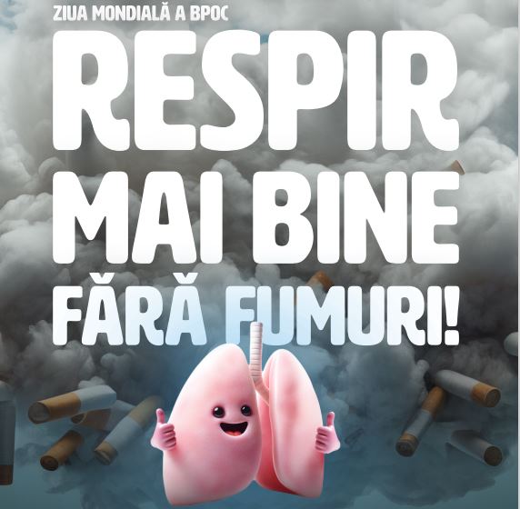 Azi este Ziua Mondială de Luptă împotriva Bronhopneumopatiei Cronice Obstructive (BPOC)