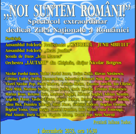 Junii Sibiului vor face spectacol de 1 Decembrie. Suntem invitați la manifestarea „Noi suntem români!”