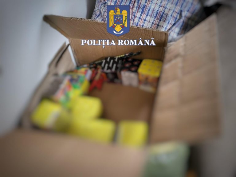 Zeci de kilograme de articole pirotehnice confiscate în Copșa Mică