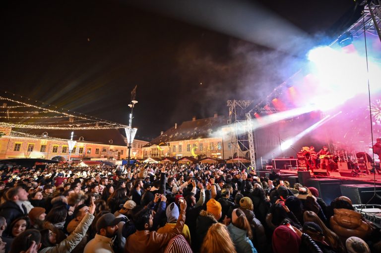 FOTO: Poveste de Iarnă în noaptea de Revelion la Sibiu