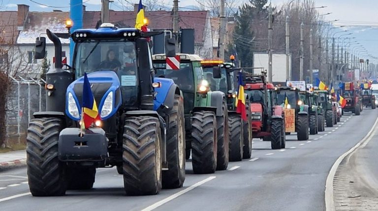 Agricultorii și fermierii sibieni au invadat orașul