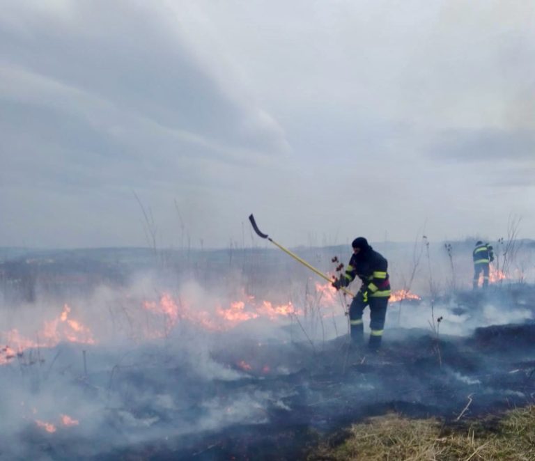 ULTIMA ORĂ: 6.000 de metri pătrați de vegetație uscată au ars în Sibiu