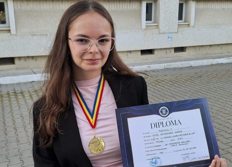Rezultat extraordinar: Georgiana Maria Vlad a câștigat medalia de aur la un concurs național de matematică