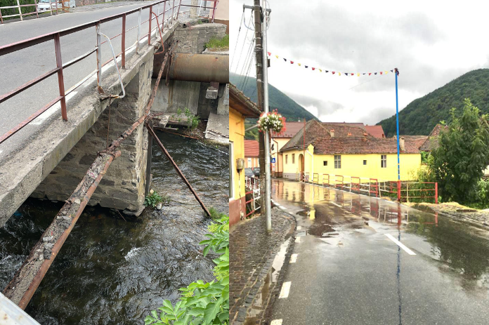 Pod nou în centrul comunei Sadu