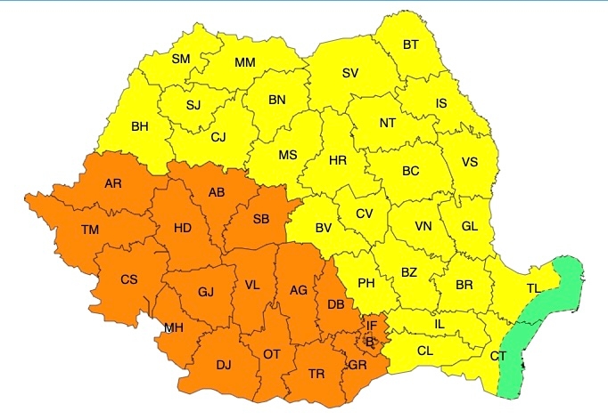ALERTĂ METEO: Nu scăpăm de caniculă nici joi. Temperaturile vor ajunge la 38 de grade