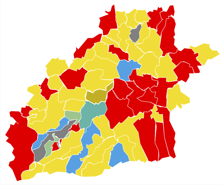 Harta politică a primăriilor din județ după alegerile locale din 9 iunie 2024