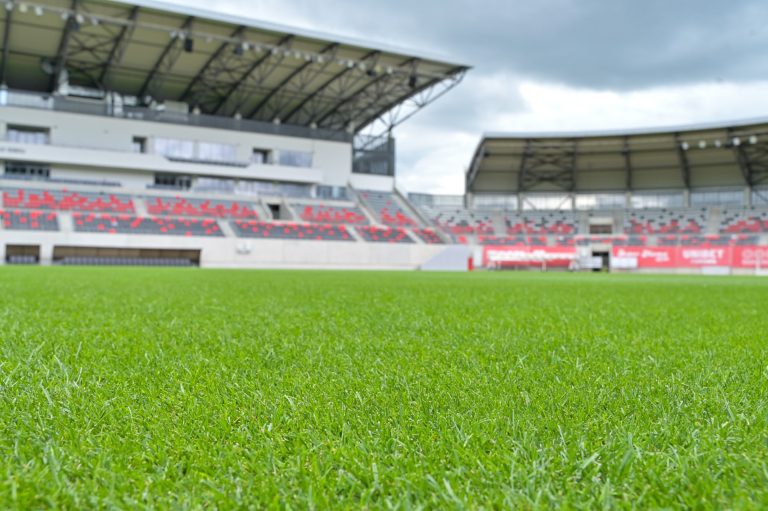 FOTO: La fel ca pe Allianz Arena din München. Gazon nou pe Municipalul sibian