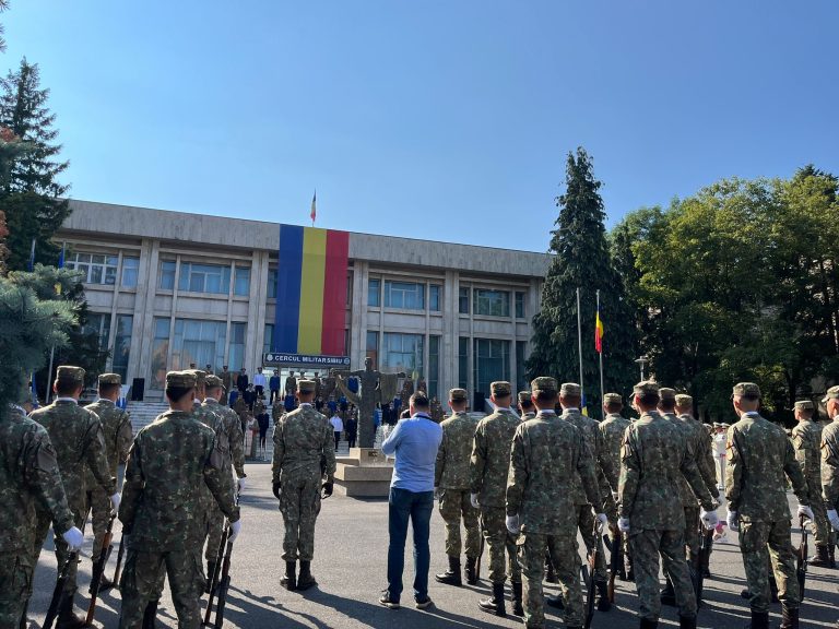 FOTO: Ceremonie dedicată Zilei Imnului Național al României la Sibiu