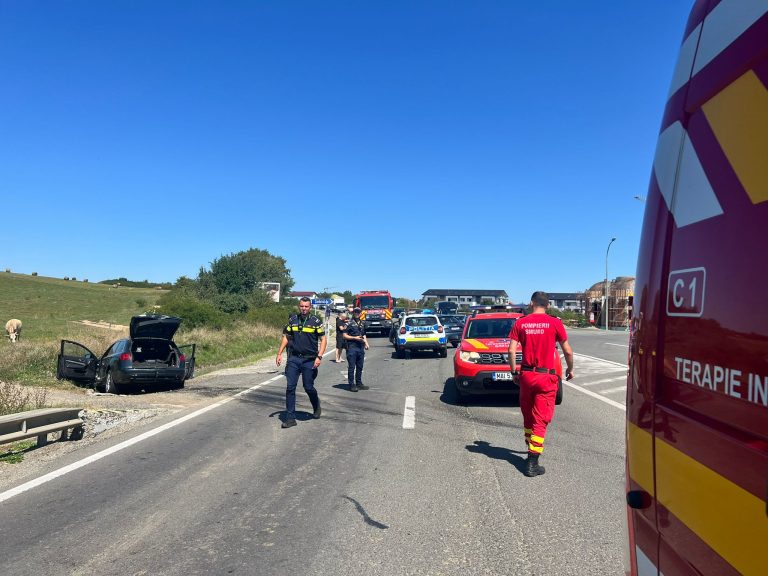 Trei persoane rănite și trafic îngreunat în zona Șelimbăr