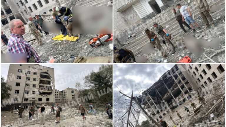 FOTO – Măcel în Ucraina: 46 de morți și 206 răniți după un atac al rușilor asupra unei școli și a unui spital