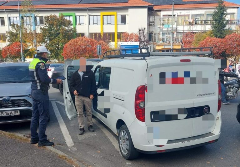 ULTIMA ORĂ/FOTO: 11 sibieni prinși într-o oră că au parcat neregulamentar. Polițiștii rutieri, într-o nouă misiune