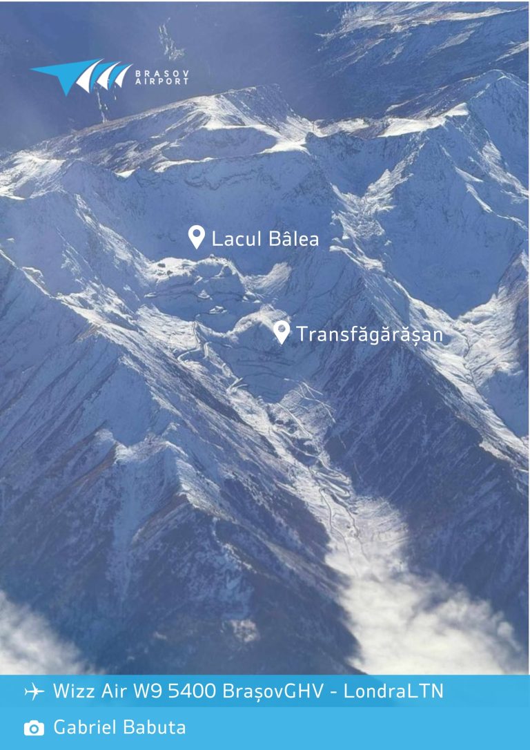 FOTO: Cum se vede Transfăgărășanul de la o altitudine de aproape 7.000 de metri