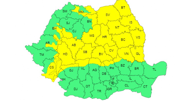Avertizare meteo: Ninsori și vânt puternic în Transilvania