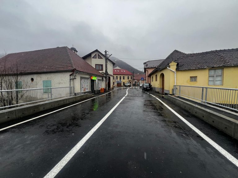 FOTO: Un pod nou a fost construit în centrul localității Sadu