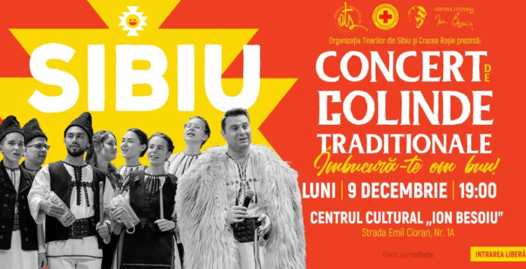 Concert de colinde „Îmbucură-te, om bun” la Centrul Cultural „Ion Besoiu” din Sibiu