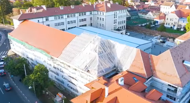 Lucrările de eficiență energetică la Colegiul „Octavian Goga” din Sibiu aproape de finalizare