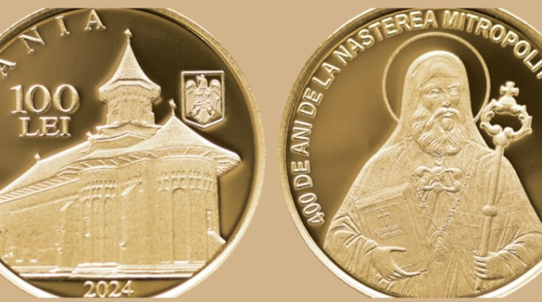BNR lansează o monedă de aur dedicată mitropolitului Dosoftei