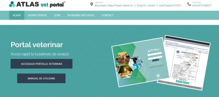 Vizualizarea buletinelor de analiză ale DSVSA Sibiu de către agenții economici. ATLAS vet portal