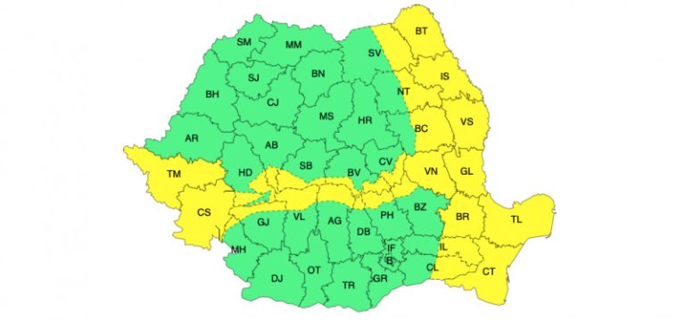 ULTIMA ORĂ: Cod Galben de vânt în Sibiu și 26 de județe. Rafale de 110 km/oră