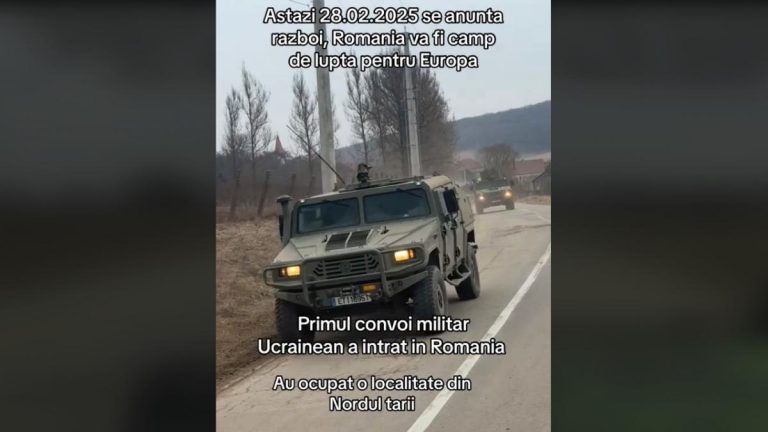 VIDEO: Fake News de proporții. Un clip anunță că un convoi din Ucraina a ocupat o localitate din România