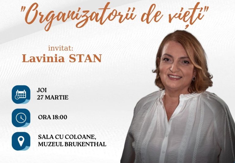 Lavinia Stan lansează „Organizatorii de vieți”, la Sibiu