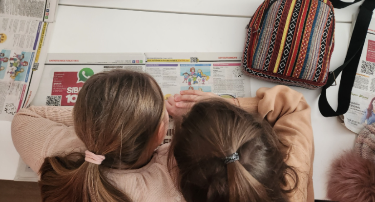 Elevii Școlii Nr. 18, în vizită la redacția Sibiu100%