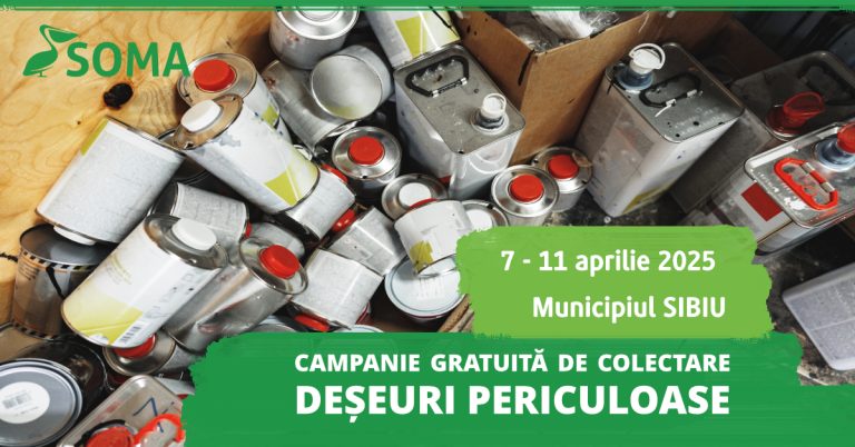 Sibienii, invitați să scape GRATUIT de deșeurile periculoase între 7-11 aprilie