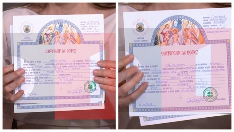 FOTO: Partenera lui Nicușor Dan a prezentat certificatele de botez ale copiilor