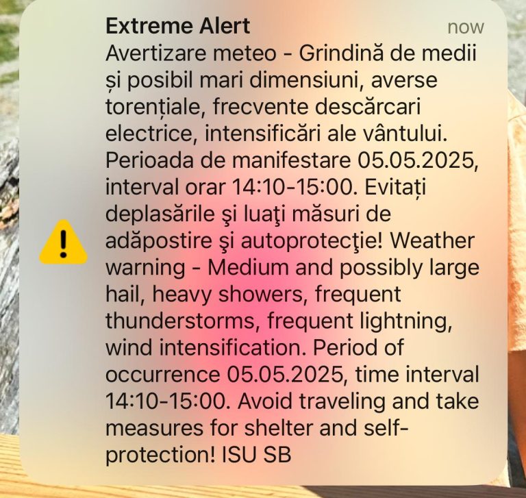 ALERTĂ EXTREMĂ de la ISU Sibiu pentru 12 localități din județ
