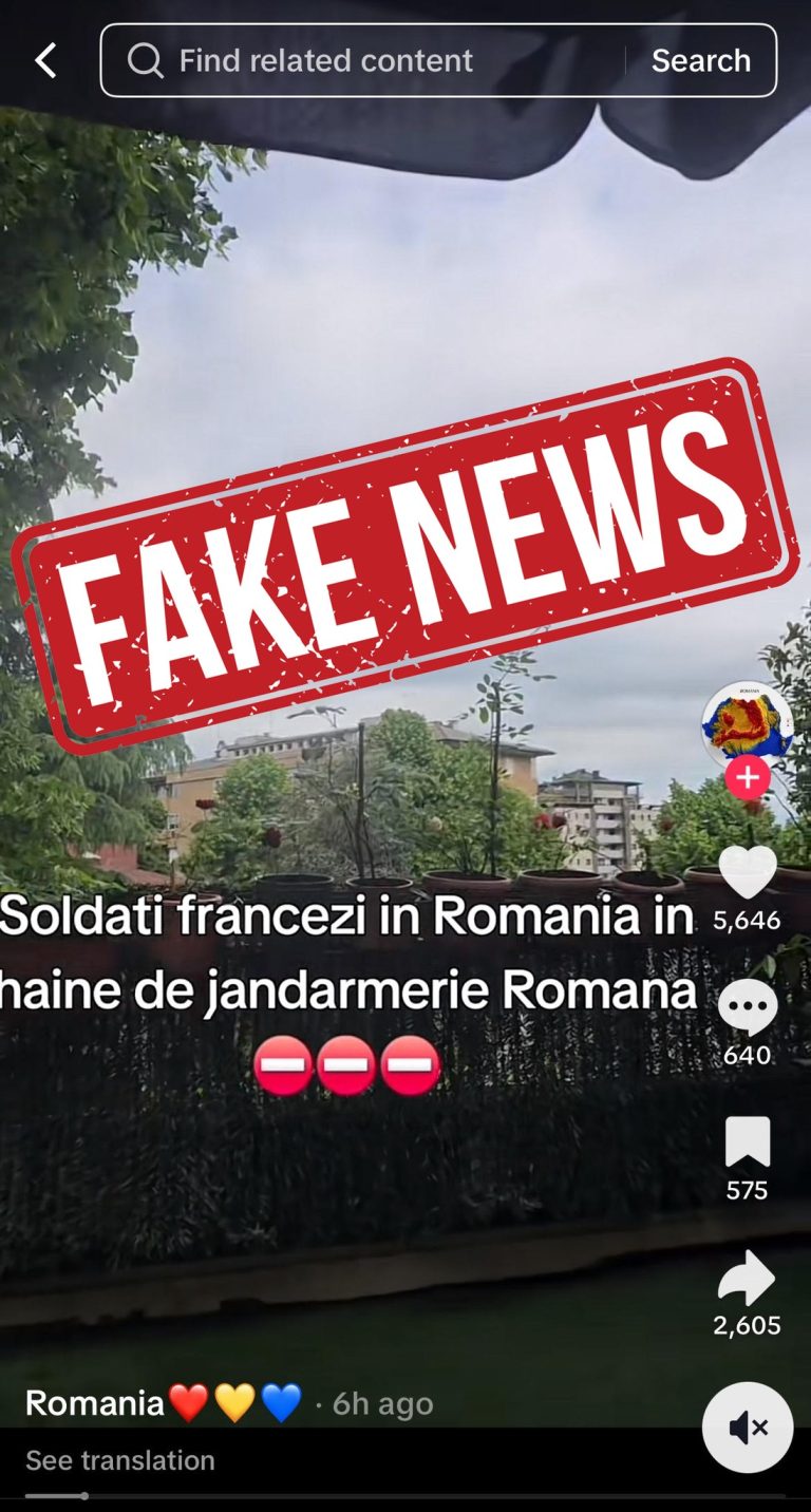 ULTIMA ORĂ/FOTO: Fake News în ziua alegerilor. NU au venit soldați francezi în România