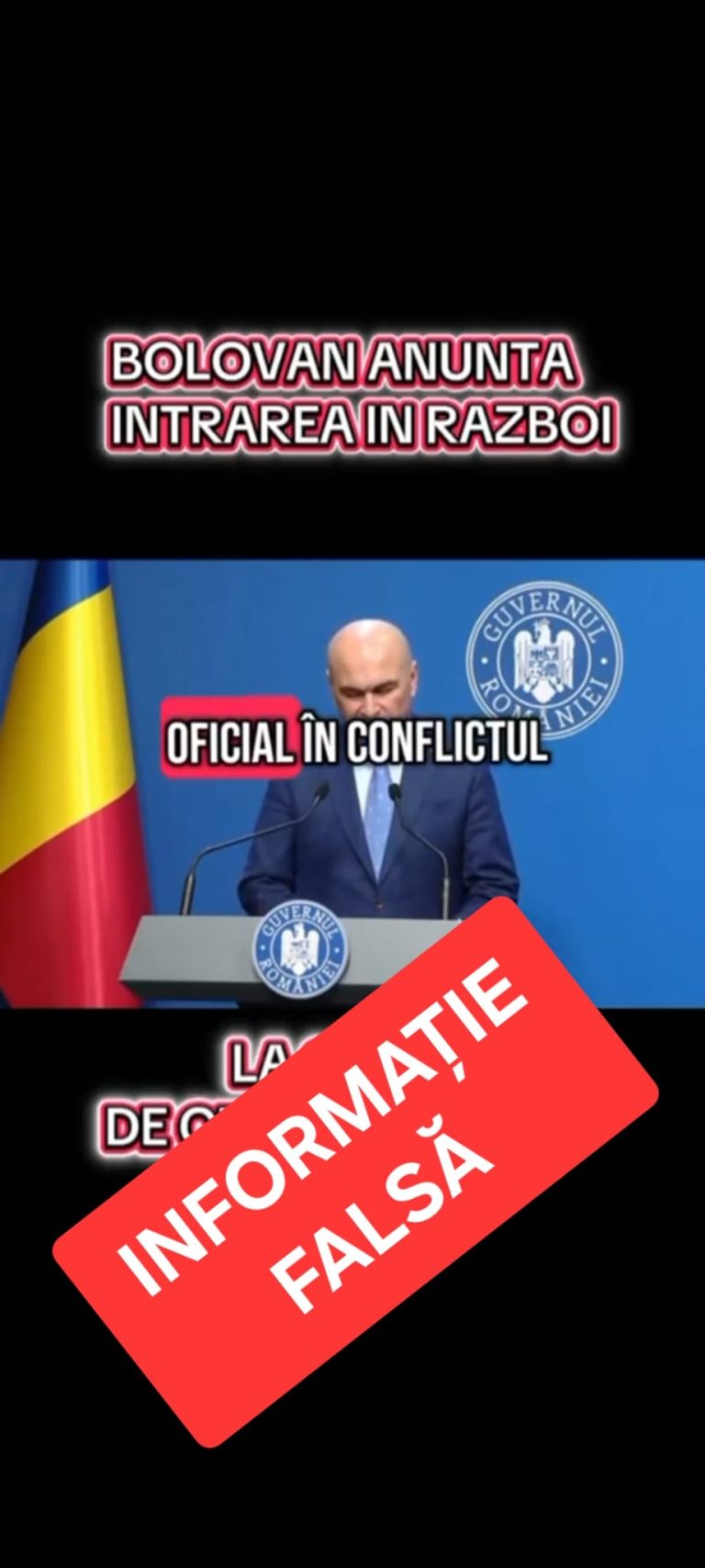FOTO: România NU intră în război în septembrie. Fake news care folosește imaginea lui Ilie Bolojan