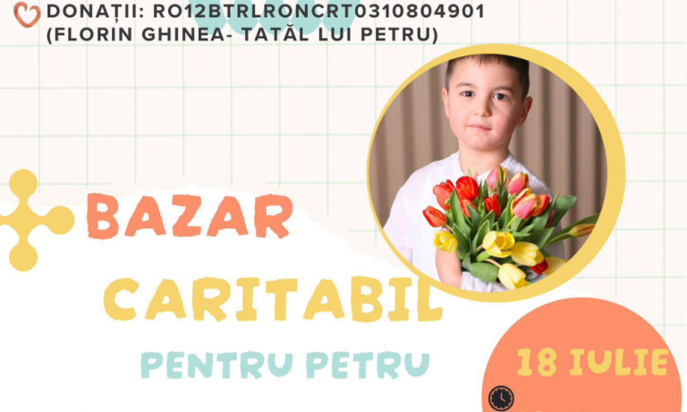 Bazar caritabil pentru Petru, la Biserica Biruința Sibiu